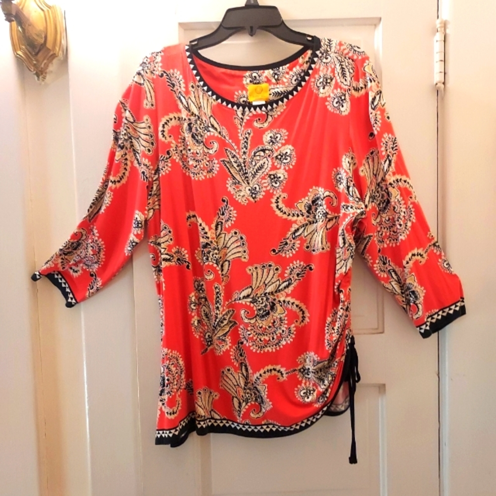 Ruby Rd 1X 3/4 Sleeve Soft Top